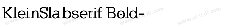 KleinSlabserif Bold字体转换